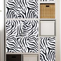 Retro Zebra Pattern Bedroom Living Room Background Wallpaper main image 3
