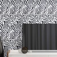 Retro Zebra Pattern Bedroom Living Room Background Wallpaper main image 5