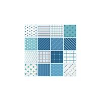 Fashion Contrast Color Geometric Lattice Tile Wall Stickers main image 6