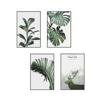 Simple Tropical Green Plant Leaf Flat Rectangular Photo Frame Wall Sticker main image 6