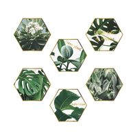 Fashion Green Plant Turtle Back Leaf Photo Frame Bedroom Wall Sticker main image 6