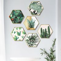 Simple Green Plant Cactus Plane Photo Frame Bedroom Wall Sticker main image 3