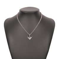 Hip Hop Heart Pendent Alloy Necklace main image 6