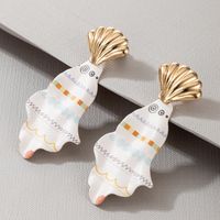 Bohemian Scallop Irregular Graffiti Earrings Wholesale main image 4