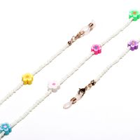 Fashion Soft Ceramic Flower Multicolor Rice Bead Glasses Chain sku image 5