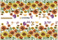 Simple Yellow Painted Flowers Skirting Wall Decoration Stickers sku image 1