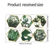 Fashion Green Plant Turtle Back Leaf Photo Frame Bedroom Wall Sticker sku image 1