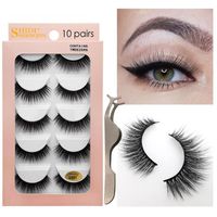 Wholesale 10 Pairs Of Natural Thick Mink False Eyelashes sku image 1