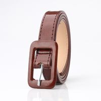 Basic Rectangle Pu Leather Iron Women'S Leather Belts sku image 2