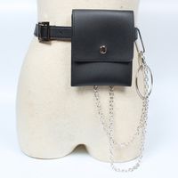 Estilo Punk Retro Mini Bolso De Cintura Pequeño Desmontable Cinturón De Pu Fino Decorativo sku image 1