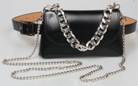 Punk Style Belt Bag Large Metal Chain Decoration Removable Belt sku image 1