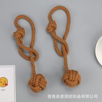 Simple Hand-woven Cotton String Ball Tie-up Curtain Decoration Wholesale main image 5