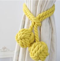 Simple Hand-woven Cotton String Ball Tie-up Curtain Decoration Wholesale main image 4