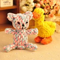 Cute Woven Animal Cotton Rope Molar Cat And Dog Toys main image 2