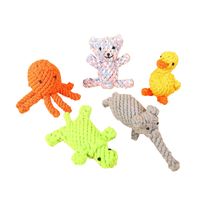 Cute Woven Animal Cotton Rope Molar Cat And Dog Toys main image 3