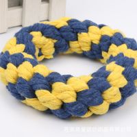 Fashion Hand-woven Rope Loops Donuts Pets Toy main image 4