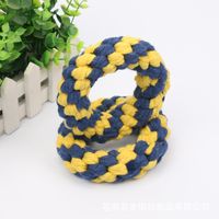 Fashion Hand-woven Rope Loops Donuts Pets Toy main image 5