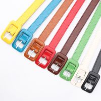 Basic Rectangle Pu Leather Iron Women'S Leather Belts main image 3