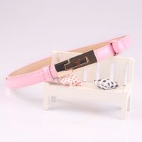 Korean Style Patent Leather Adjustable Pair Buckle Belt main image 3