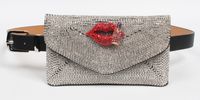 Fashion Tassel Rhinestone Lips Belt Bag Decoration Thin Belt main image 3
