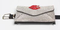 Fashion Tassel Rhinestone Lips Belt Bag Decoration Thin Belt main image 4