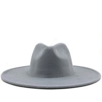 Fashion Casual Solid Color Big Side Woolen Top Hat main image 4