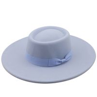 Fashion Big Brim Concave Top Woolen Cloth Hat main image 6
