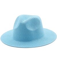 Korean Style Solid Color Woven Big Brim Straw Hat main image 1