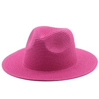 Korean Style Solid Color Woven Big Brim Straw Hat main image 6
