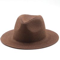 Korean Style Solid Color Woven Big Brim Straw Hat main image 3