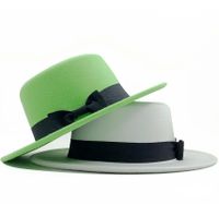 عارضة نقية اللون شقة أعلى الصوف الجاز قبعة main image 5
