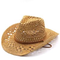 Fashion Sunscreen Cowboy Hand-woven Straw Hat main image 1