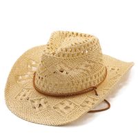 Fashion Sunscreen Cowboy Hand-woven Straw Hat main image 3