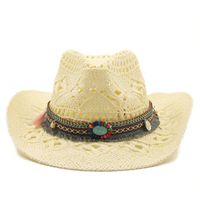 Fashion Natural Hand-woven Cowboy Straw Hat main image 5