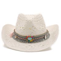 Fashion Natural Hand-woven Cowboy Straw Hat main image 3