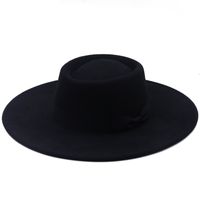 Fashion Big Brim Concave Top Woolen Cloth Hat sku image 3