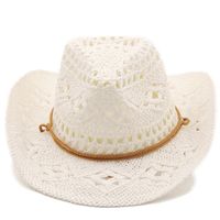 Fashion Sunscreen Cowboy Hand-woven Straw Hat sku image 3