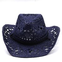 Fashion Sunscreen Cowboy Hand-woven Straw Hat sku image 4