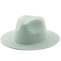 Korean Style Solid Color Woven Big Brim Straw Hat sku image 1