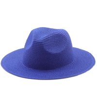 Korean Style Solid Color Woven Big Brim Straw Hat sku image 7