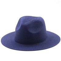 Sombrero De Paja De Ala Grande Tejido De Color Sólido De Estilo Coreano sku image 8