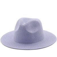 Sombrero De Paja De Ala Grande Tejido De Color Sólido De Estilo Coreano sku image 10