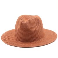 Sombrero De Paja De Ala Grande Tejido De Color Sólido De Estilo Coreano sku image 17