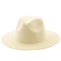 Korean Style Solid Color Woven Big Brim Straw Hat sku image 18