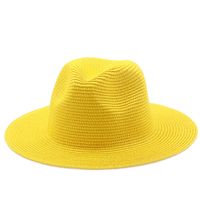 Korean Style Solid Color Woven Big Brim Straw Hat sku image 22