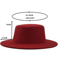 عارضة نقية اللون شقة أعلى الصوف الجاز قبعة sku image 1