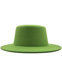 عارضة نقية اللون شقة أعلى الصوف الجاز قبعة sku image 2