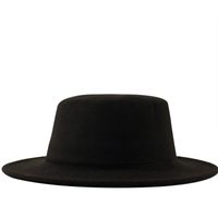 عارضة نقية اللون شقة أعلى الصوف الجاز قبعة sku image 3