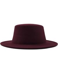 عارضة نقية اللون شقة أعلى الصوف الجاز قبعة sku image 5