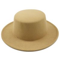 عارضة نقية اللون شقة أعلى الصوف الجاز قبعة sku image 6